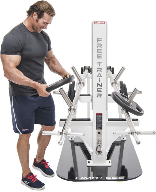 Limitless Free Trainer revolutionizes plate loaded training with one compact machine 